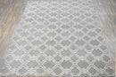 Hand Tufted Wool Area Rug Contemporary Geometric Brown and Silver Pattern 8x10