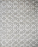 Hand Tufted Wool Area Rug Contemporary Geometric Brown and Silver Pattern 8x10