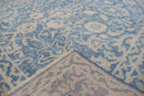 Wool Area Rug Blue and Beige 8x10 - Hand Knotted Traditional