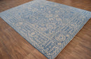 Wool Area Rug Blue and Beige 8x10 - Hand Knotted Traditional