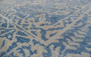 Wool Area Rug Blue and Beige 8x10 - Hand Knotted Traditional