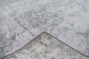 Soft Gray Handmade Bamboo Silk Low Pile Transitional Area Rug 8x10