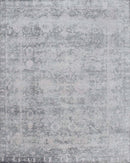 Soft Gray Handmade Bamboo Silk Low Pile Transitional Area Rug 8x10