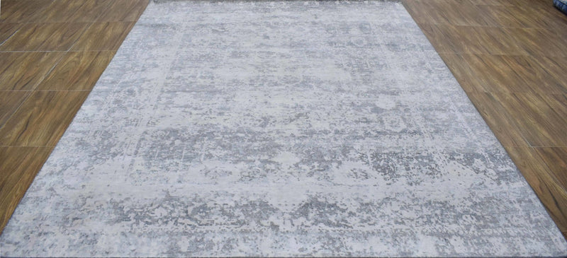 8x10 Rug | Modern Handmade Bamboo Silk Area Rug | TRD1695810