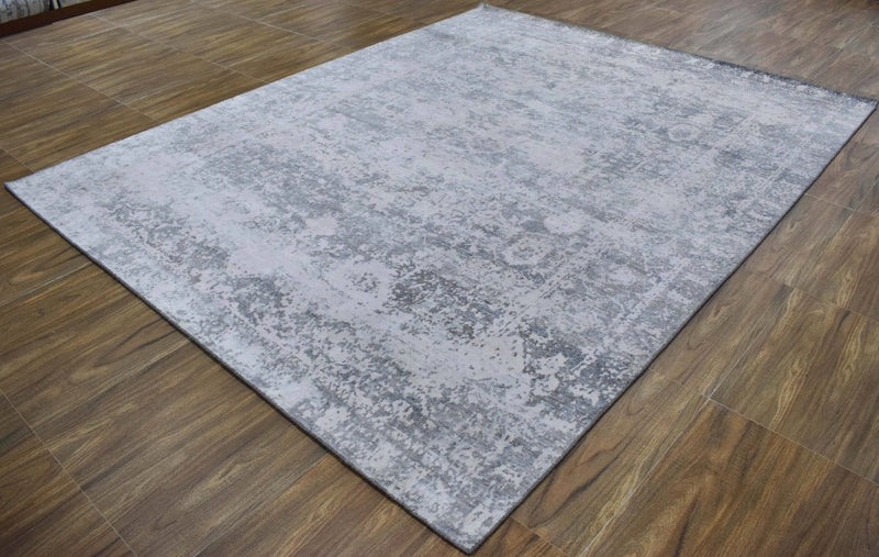 8x10 Rug | Modern Handmade Bamboo Silk Area Rug | TRD1695810