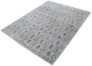 Silver Traditional Style Hand Knotted 8x10 Wool Area Rug