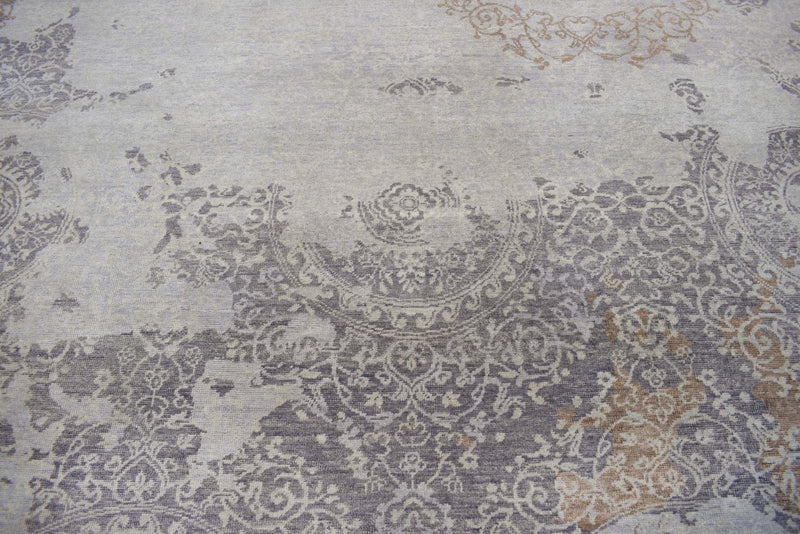 8x10 Rug | Modern Handmade Wool blended viscose Area Rug | TRD1634810