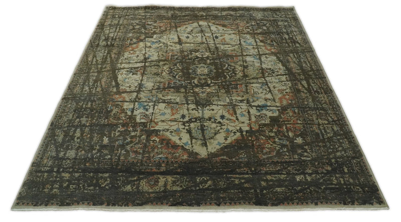 8x10 Rug | Modern Heriz Serapi Handmade Wool Area Rug | TRD1684810