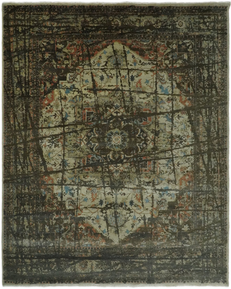 8x10 Rug | Modern Heriz Serapi Handmade Wool Area Rug | TRD1684810