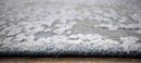 Wool Area Rug Hand Knotted Gray and Silver Modern Abstract 8x10