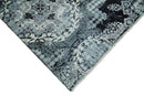 Blue Silver Traditional Hand Knotted Wool Bamboo Silk Area Rug 8x10