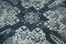 Blue Silver Traditional Hand Knotted Wool Bamboo Silk Area Rug 8x10