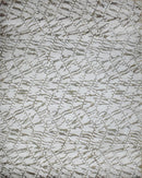 Modern Abstract White And Brown Hand loom 8x10 Viscose Area Rug