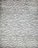 8x10 Rug, White and Brown Rug, Modern and Abstract Rug, Hand-loom Printed Viscose Area Rug | TRD020QT810