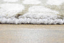 Modern Abstract White Brown Hand Loomed Viscose Area Rug - 8x10