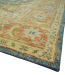 8x10 Rust, Gray and Beige Traditional Vintage Style Hand Knotted Wool Area Rug by The Rug Decor
