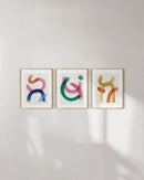 8x10 in, Set of 3, Beige Oak Frame