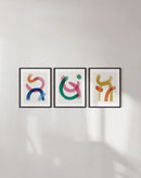 8x10 in, Set of 3, Black Oak Frame