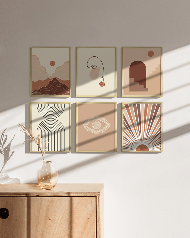 8x10 in, Set of 6, Gold Aluminum