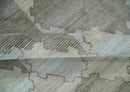 8x10 Silver and Gray Ikat design Handmade Art Silk Area Rug by The Rug Decor