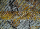 8x10 Silver, Charcoal and Gold Modern Abstract Handmade Wool and Art Silk Area Rug by The Rug Decor