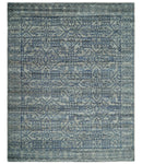 8x10 Silver, Gray and Blue Traditional Persian Minimal Area Rug | TRD43580810
