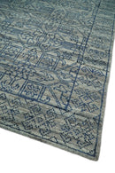 8x10 Silver, Gray and Blue Traditional Persian Minimal Area Rug | TRD43580810