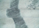 8x10 Silver, Ivory and Charcoal Modern Abstract Hand Loomed Art Silk Area Rug by The Rug Decor