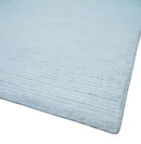 8x10 Solid Plain Blue, Silver Hand Loomed Modern Scandinavian Art Silk Loop Cut Area Rug by The Rug Decor
