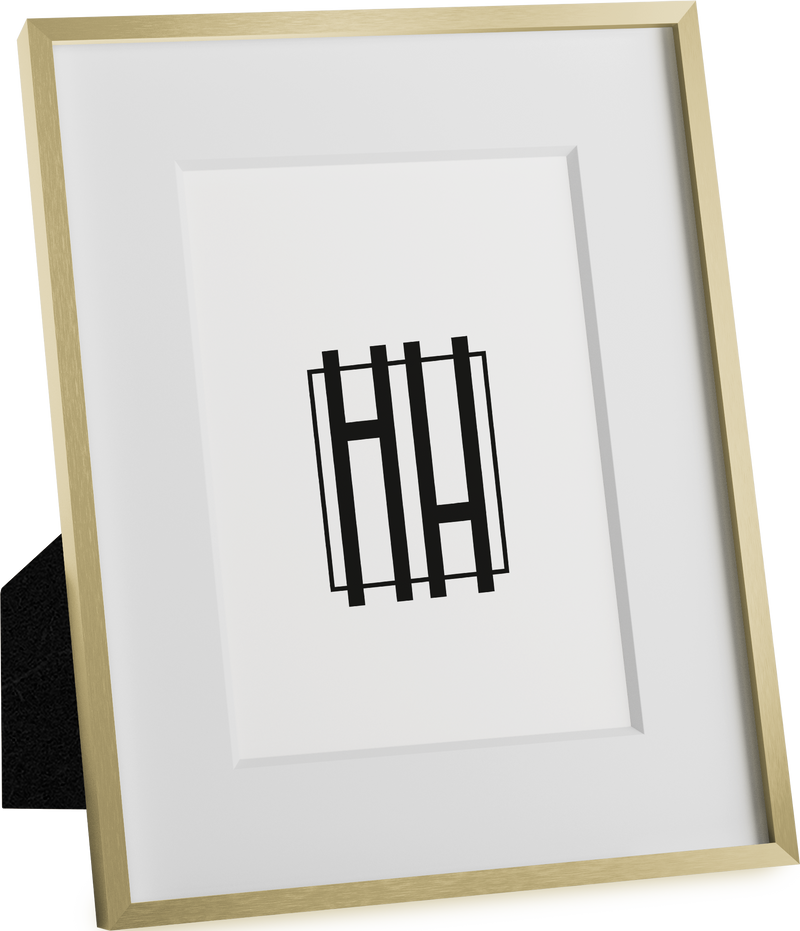 8x10, Gold Aluminum Glass Frame