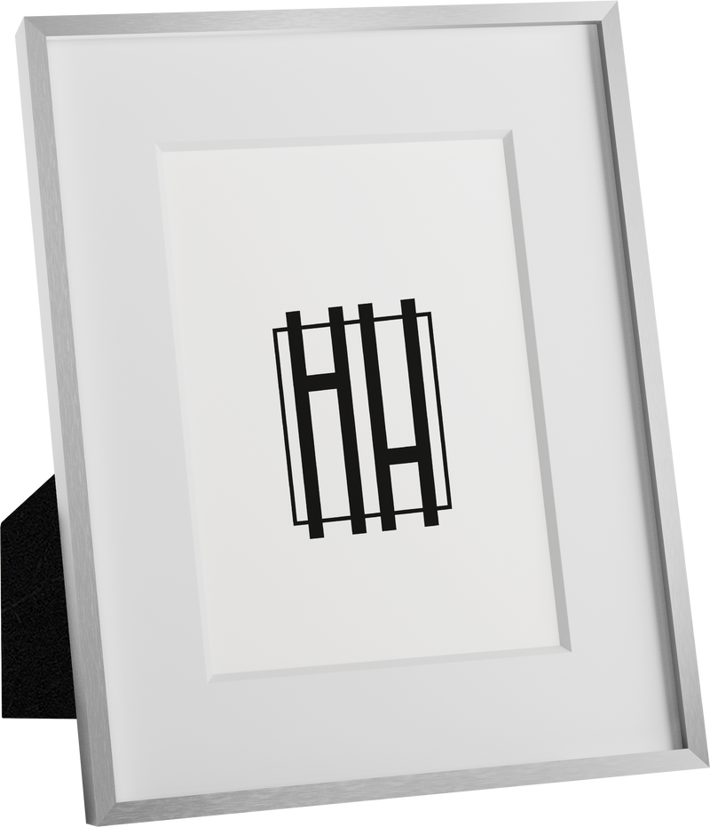 8x10, Silver Aluminum Glass Frame