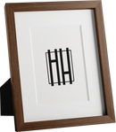 Walnut Oak Glass Picture Frame