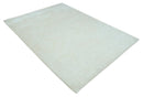 8x11 Beige and Silver Hand Woven and Carved Modern Art Silk Area Rug by The Rug Decor