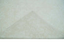 8x11 Beige and Silver Hand Woven and Carved Modern Art Silk Area Rug by The Rug Decor