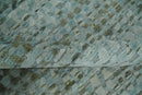 8x11 Contemporary Texture Blue, Silver and Green Hand knotted wool Area Rug by The Rug Decor