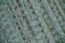 8x11 Contemporary Texture Blue, Silver and Green Hand knotted wool Area Rug by The Rug Decor