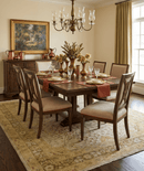 Brown and Beige Wool Area Rug 8x11 - Hand Tufted Vintage Persian