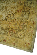 8x11 Vintage Persian Design Brown and Beige Hand Tufted Wool Area Rug | BAN4