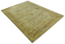 8x11 Vintage Persian Design Brown and Beige Hand Tufted Wool Area Rug | BAN4