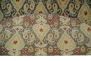 Brown Beige Gold Maroon Hand Knotted Wool Area Rug 8x8 Round Persian Vintage Style