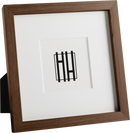 Walnut Oak Glass Picture Frame