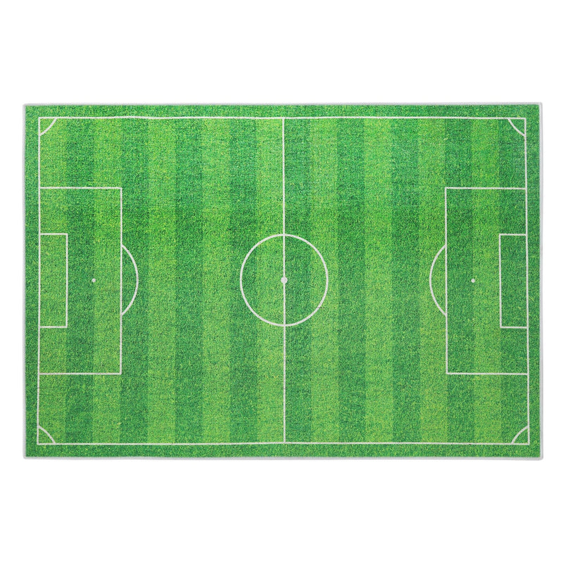 Low Pile- Non-Slip- Educational Kids Rug for Playroom |Soccer Pattern |39.5 x 59 Inches