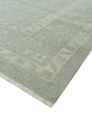 Custom Made Silver Traditional Silver Hand Knotted Wool Rug
