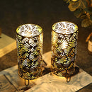 9''High Metal Lamp Battery Powered Metal Lamp（Set of 2）