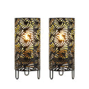9''High Metal Lamp Battery Powered Metal Lamp（Set of 2）
