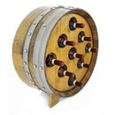 Whiskey & Wine Barrel Stave Wine Rack — 9-Bottle, Free-Standing