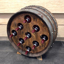 Whiskey & Wine Barrel Stave Wine Rack — 9-Bottle, Free-Standing