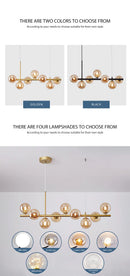 GobekUsa 9-Light Modern Black LED Chandelier
