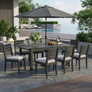 Alora 9-Piece Outdoor Dining Set With Extendable Acacia Wood Patio Table (SAK75134) by SAKSBY WHOLESALE