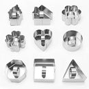 9 piece stainless steel bakeware mold set kitchen cookie cutters by Decorbites